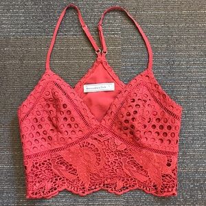 Red/rust Crochet crop top